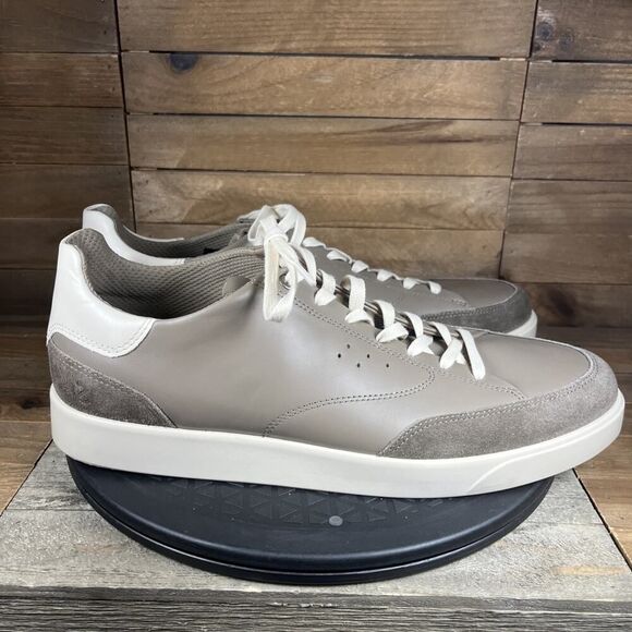 ECCO Men's Size 12-12.5 Street Lite Luxe Brown Everyday Leather Retro Sneakers - Picture 1 of 10